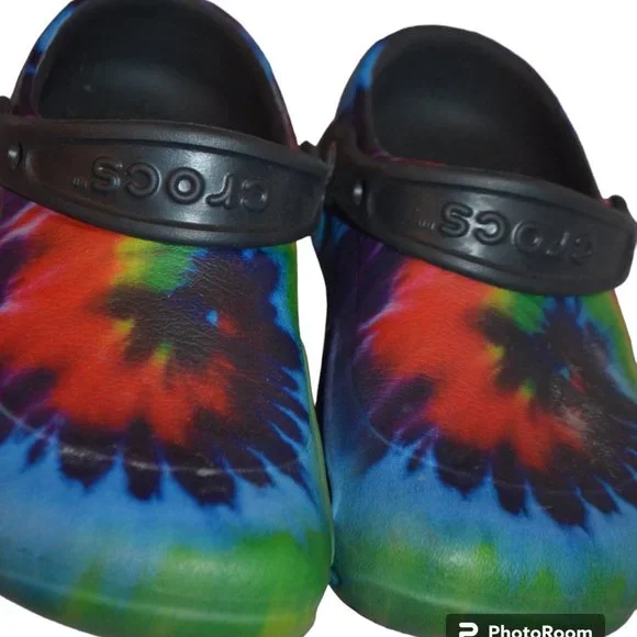 Crocs Bistro Tie Dye Adult Clogs work clogs slip resistant shoes size 6 - Picture 1 of 4